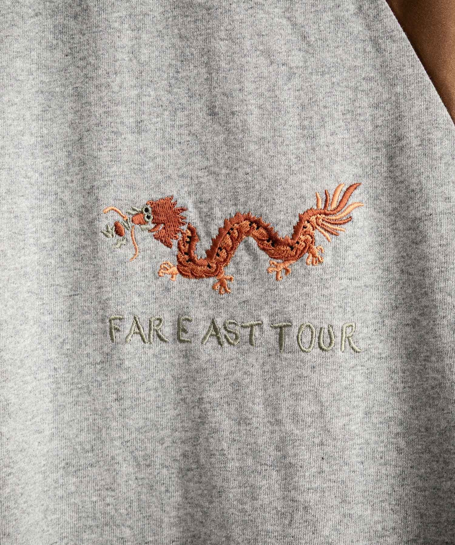 KRIFF MAYER クリフメイヤー スーベニア龍刺繍スカジャンTシャツ/リブラインラグランカットソー 2547202 15867