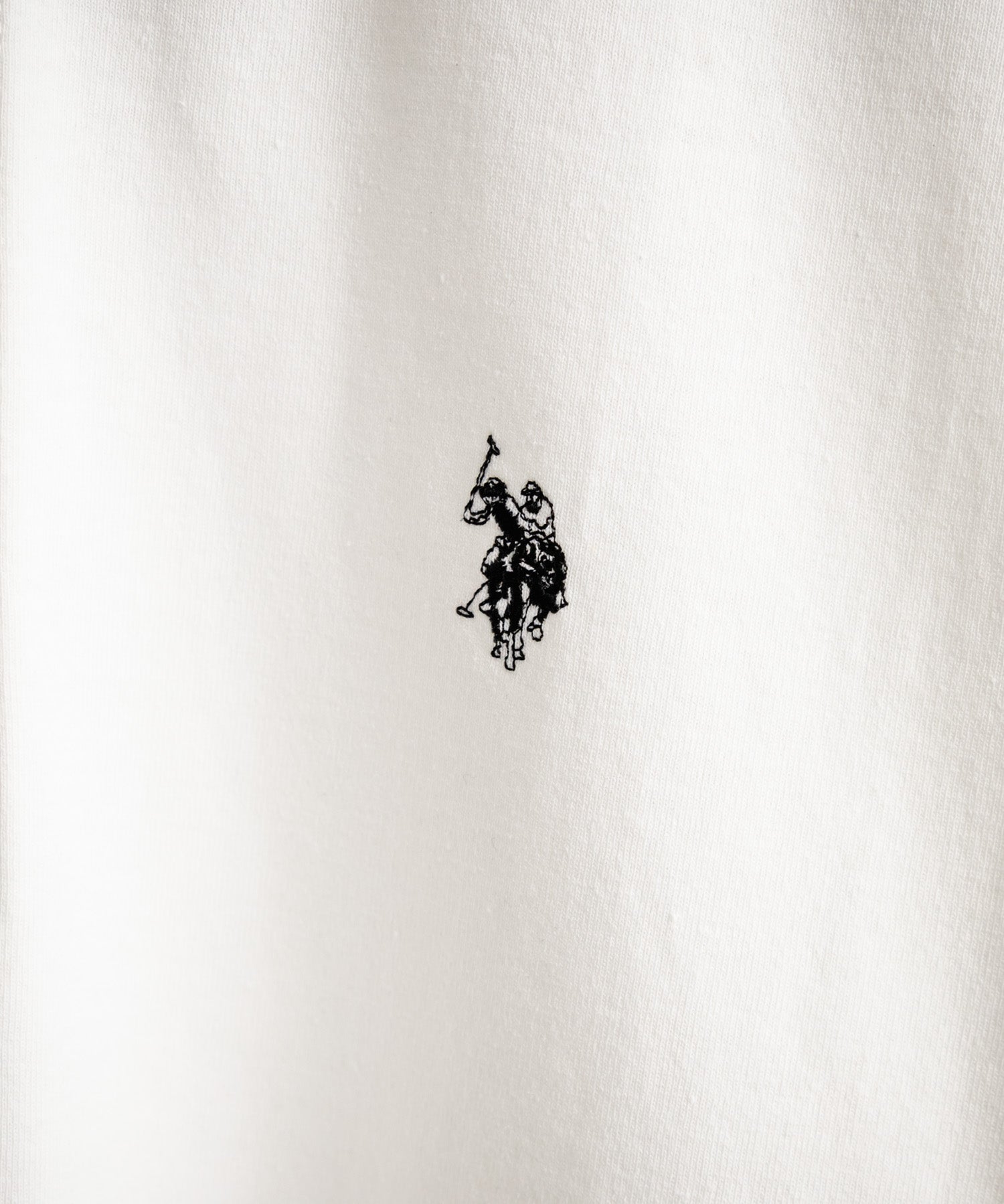 U.S. POLO ASSN. ユーエスポロアッスン 別注コラボ 無地/ラインリブ ワンポイントロゴ刺繍天竺半袖ポロシャツ