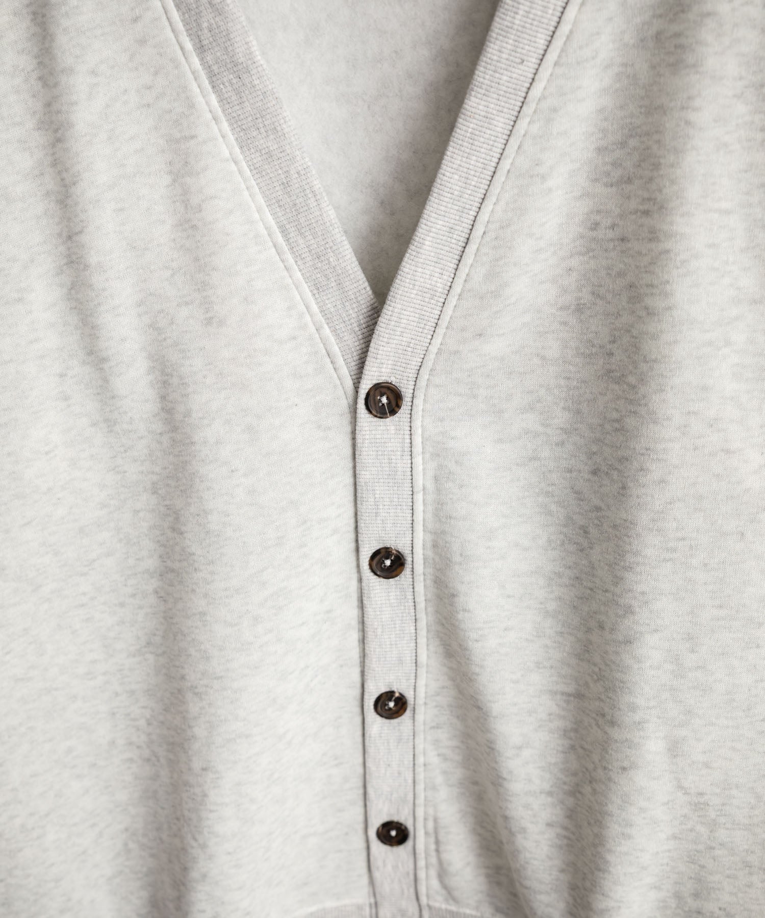 コットンタッチ裏起毛Vネックカーディガン 14984