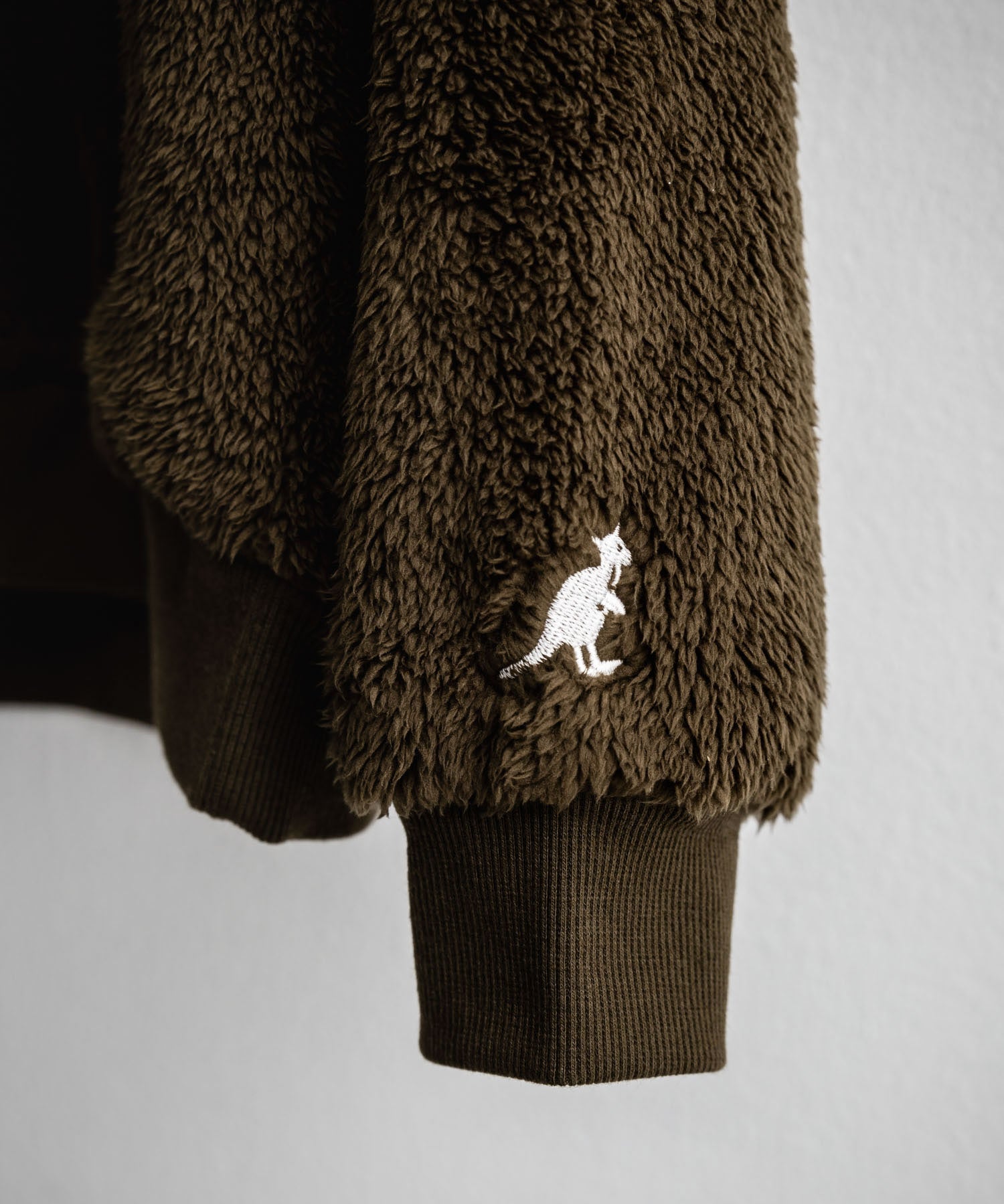 KANGOL カンゴール 別注コラボ ロゴ刺繍シャギーボアフリースプルオーバーパーカー 14624
