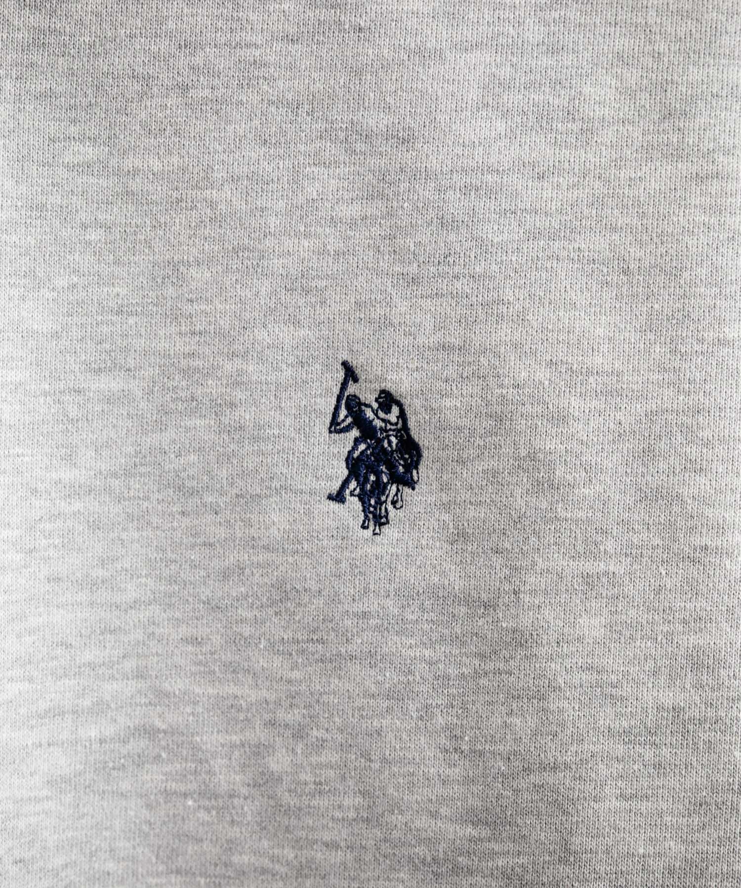U.S. POLO ASSN. ユーエスポロアッスン オーバーサイズ裏起毛ワンポイントロゴ刺繍長袖ハーフジップスウェット 16108
