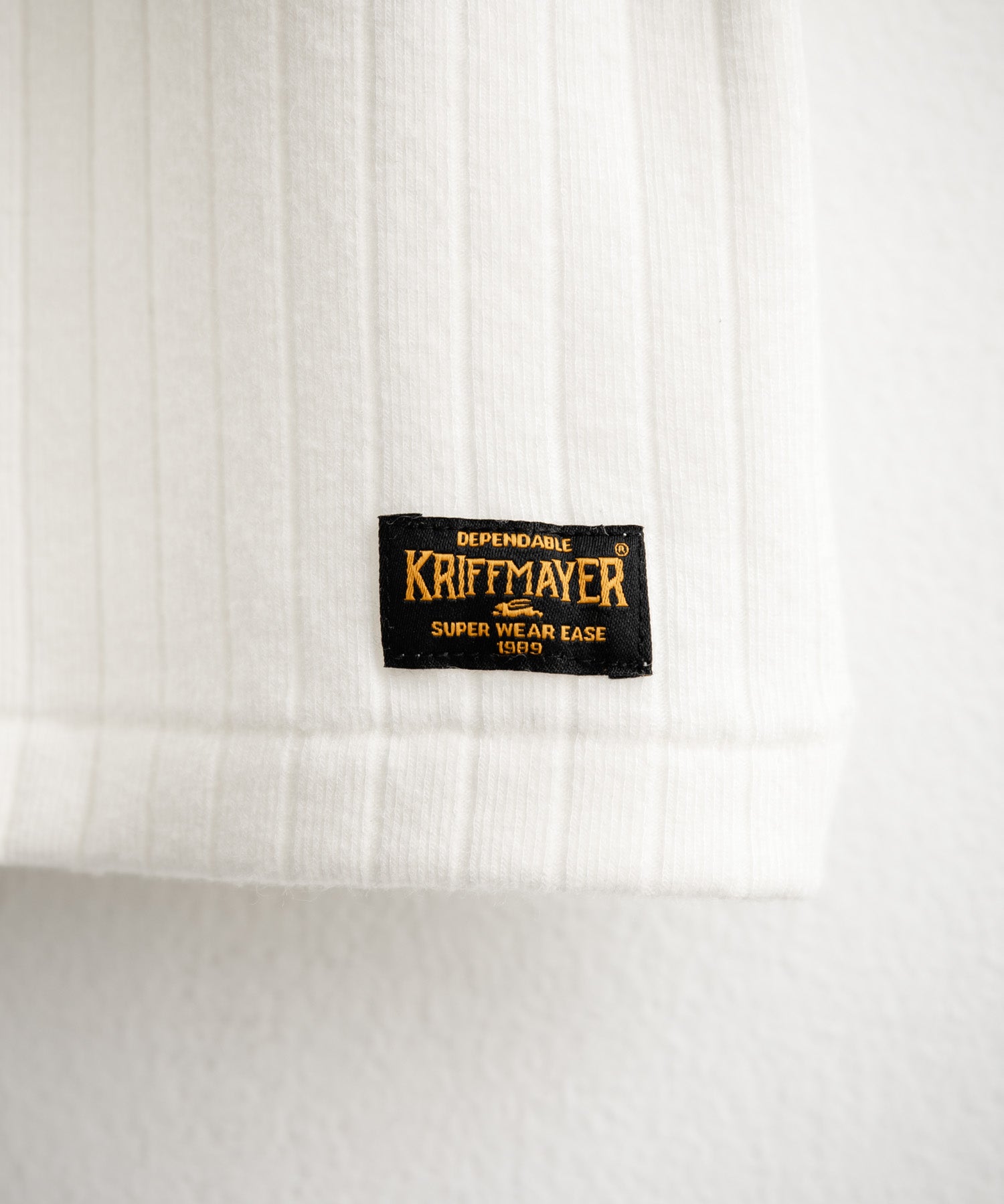 KRIFF MAYER クリフメイヤー ワンポイントロゴ針抜きヘンリーネックTシャツ 2545102 15909