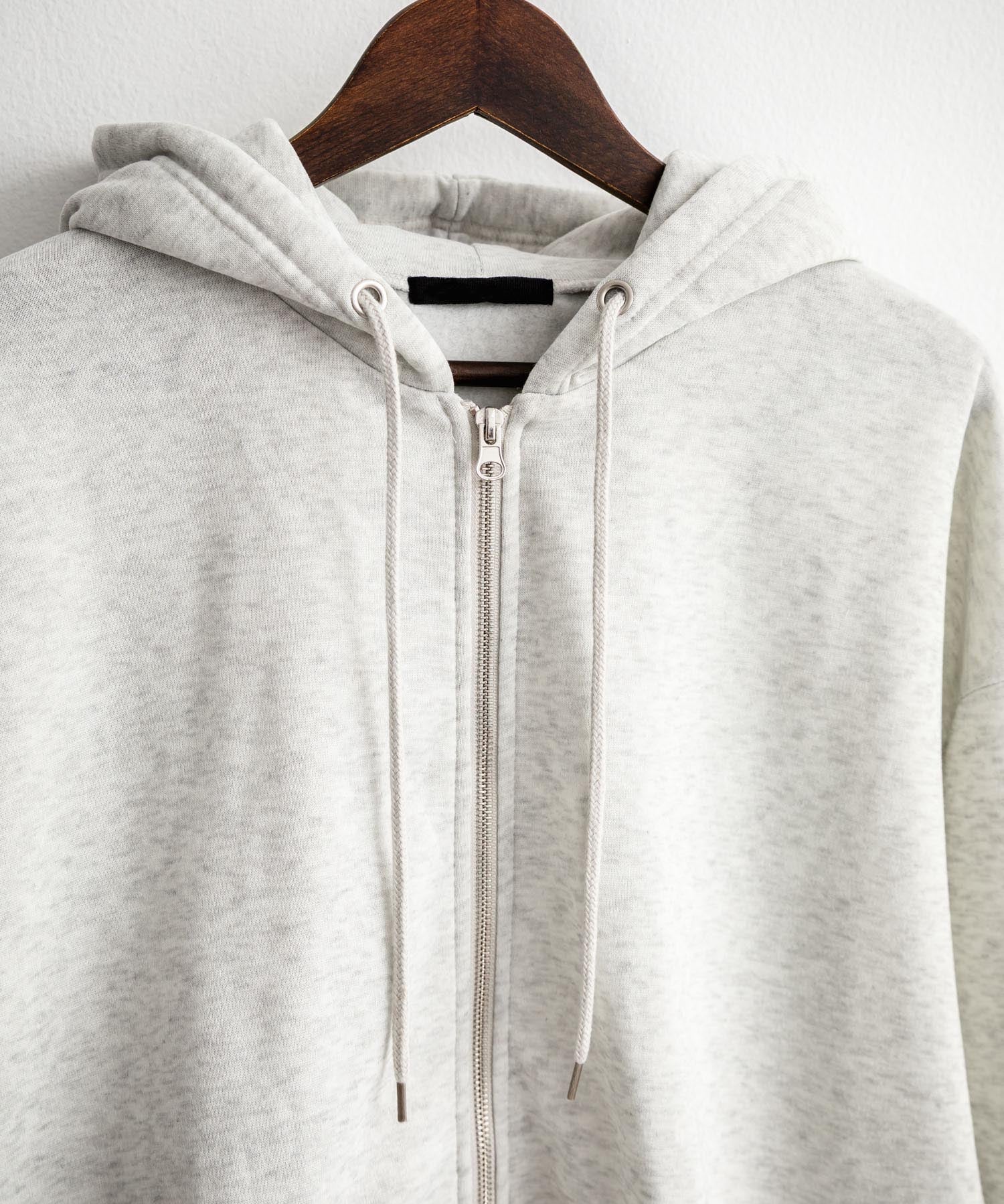 オーバーサイズ裏起毛フルジップ綿タッチパーカー 14987