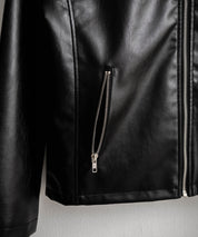 PUレザーシングルライダースジャケット　14681