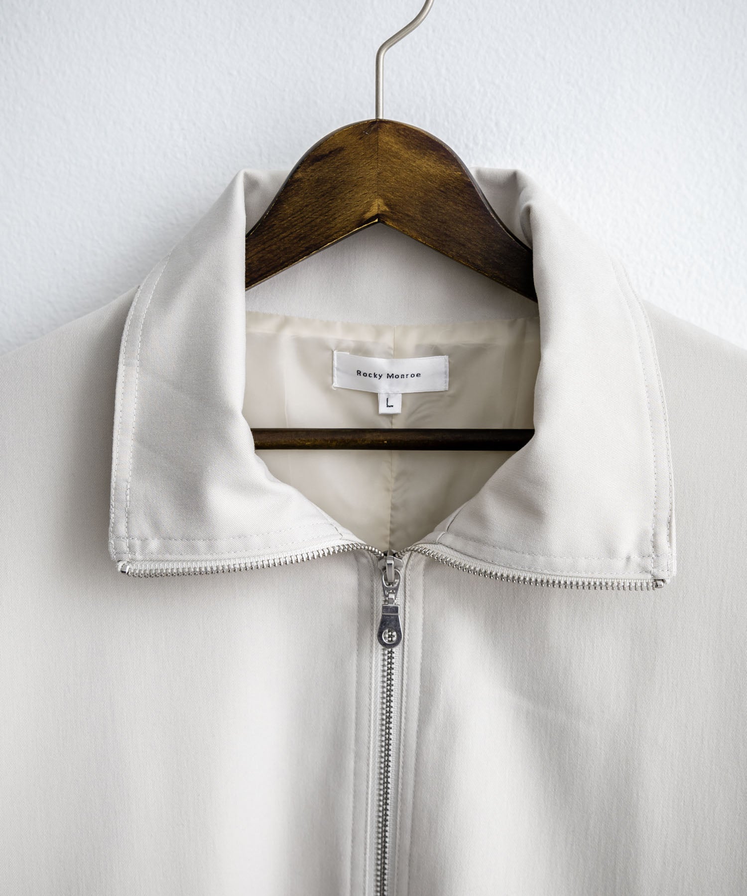 オーバーサイズTRストレッチスタンドカラージャケット ジップアップショートブルゾン 14120