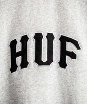 HUF ハフ ARCH APPLIQUE CREWNECK オーバーサイズ裏起毛アーチロゴアップリケ刺繍スウェットトレーナー 15059
