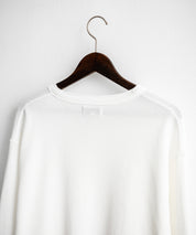 オーバーサイズ T/Cワッフルヘンリーネック長袖Tシャツ 14620