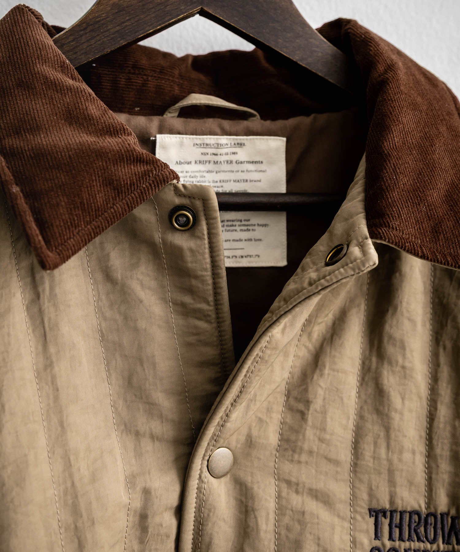 KRIFF MAYER クリフメイヤー スーベニア刺繍キルトコーチジャケット/ナイロンキルティングブルゾン 2515104 14884