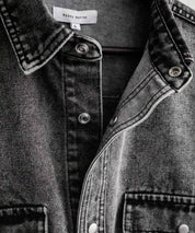 ヴィンテージライク オーバーサイズデニムワークシャツジャケット 15379