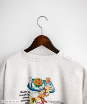 Kellogg's 別注コラボ オーバーサイズヴィンテージライクグラフィックプリント裏起毛スウェットトレーナー 15117