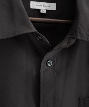 新色追加 オーバーサイズ レギュラーカラーストレッチ長袖シャツ 11915