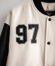 日本未展開モデル WHITE LABEL THE NORTH FACE VARSITY HEAT JACKET オーバーサイズフェイクレザー切替スタジャン/ブルゾン 15555