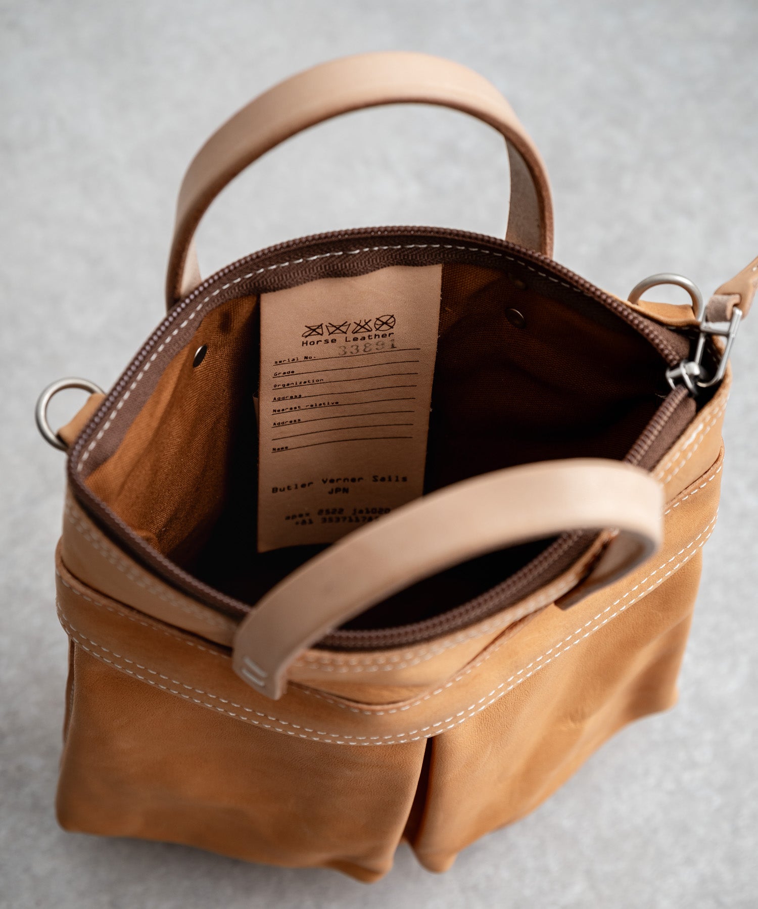 Butler Verner Sails バトラーバーナーセイルズ 日本製 国産ホースレザーミニヘルメットバッグ JA-2928 14269