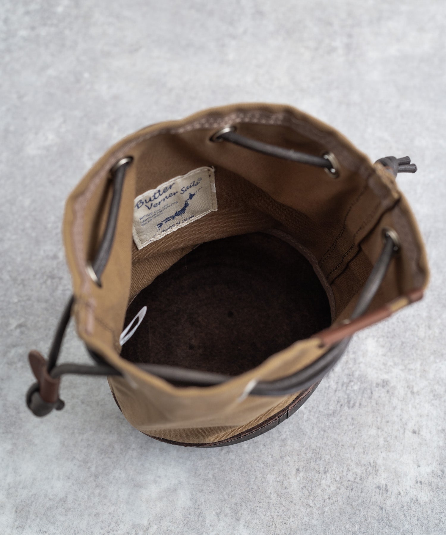 Butler Verner Sails バトラーバーナーセイルズ 日本製 国産 モールドレザー巾着ショルダー JA-2141 11034