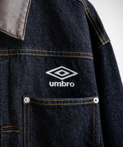 UMBRO アンブロ 別注コラボ オーバーサイズ1stタイプデニムジャケット/ワンポイントロゴ刺繍トラッカージャケット 16367