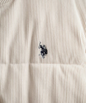 U.S. POLO ASSN. ユーエスポロアッスン オーバーサイズコーデュロイパファージャケット/ショート丈スタンドネックブルゾン/ロゴ刺繍中綿ジャケット 16593