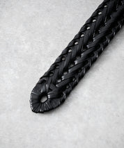 リアルレザー 本革 ラウンドスクエアバックルメッシュベルト 15729