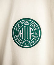 HUF ハフ TRANSIT AUTHORITY CREWNECK オーバーサイズ裏起毛トレーナースウェット	15019