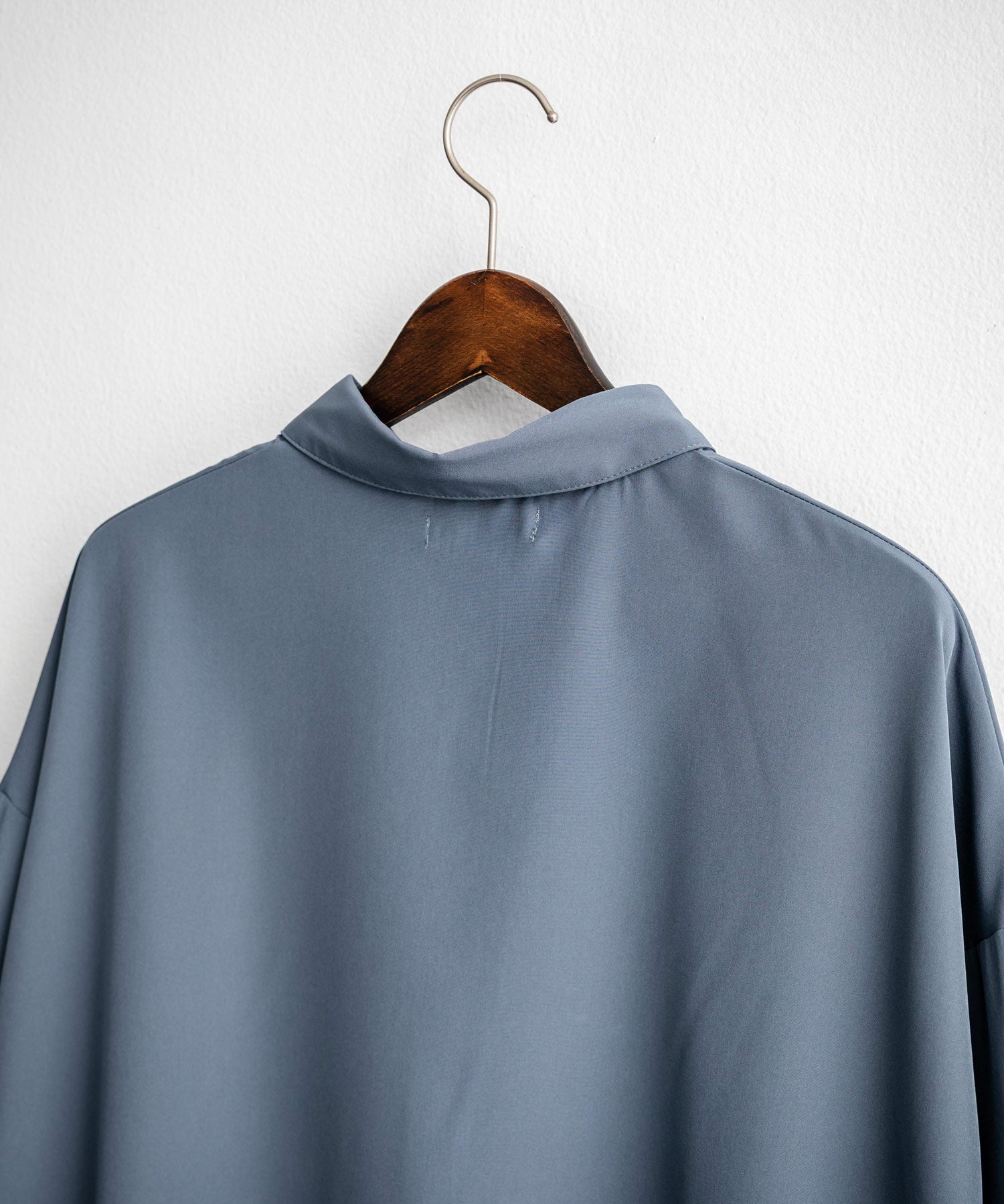 新色追加 接触冷感 オーバーサイズとろみビッグシルエットストレッチレギュラーカラー半袖シャツ 14208