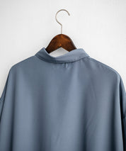 新色追加 接触冷感 オーバーサイズとろみビッグシルエットストレッチレギュラーカラー半袖シャツ 14208