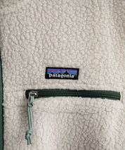 Patagonia パタゴニア M S RETRO PILE VEST レトロパイルフリースベスト/ワンポイントロゴ入りスタンドカラーフルジップボアベスト 16383