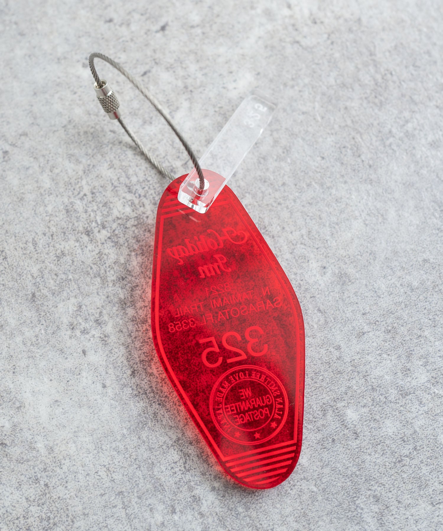 日本製 アクリルホテルキーリング ACRYLIC HOTEL KEY HOLDER(325) AW-1298-2 1938