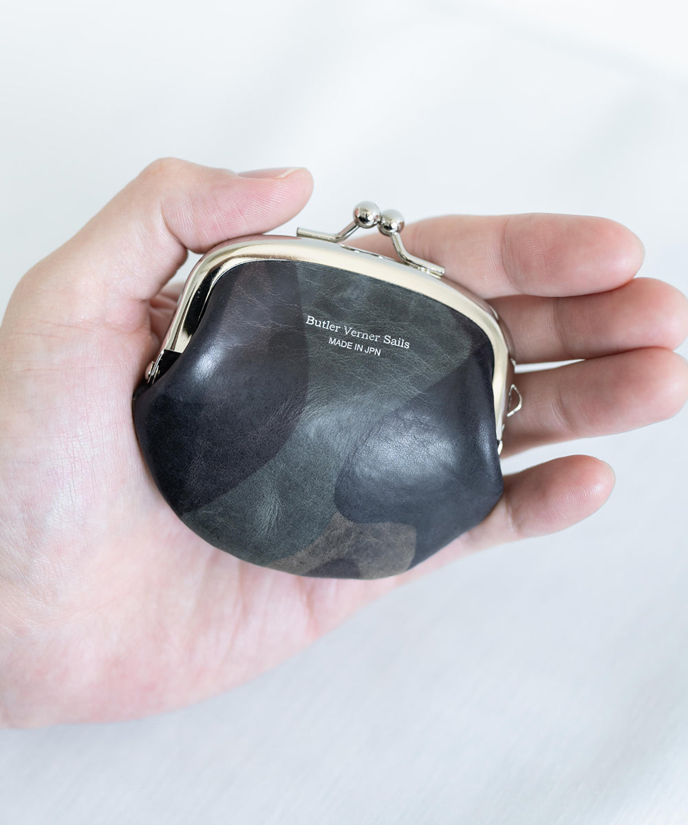 Butler Verner Sails バトラーバーナーセイルズ 日本製 国産迷彩イタリアンレザーがま口小銭入れ JW-2555 11044