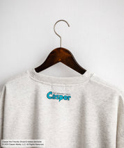 Casper/FELIX THE CAT 別注コラボ オーバーサイズヴィンテージライクグラフィックプリント裏起毛スウェットトレーナー 15116