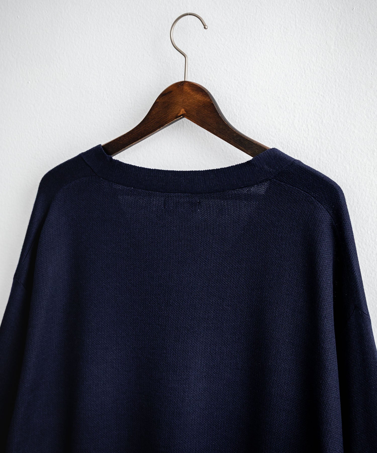 接触冷感 オーバーサイズVネックハイゲージ半袖サマーニットカーディガン 15472