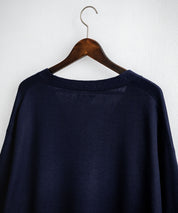 接触冷感 オーバーサイズVネックハイゲージ半袖サマーニットカーディガン 15472