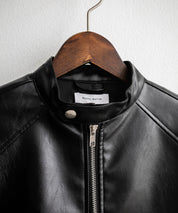 PUレザーシングルライダースジャケット　14681