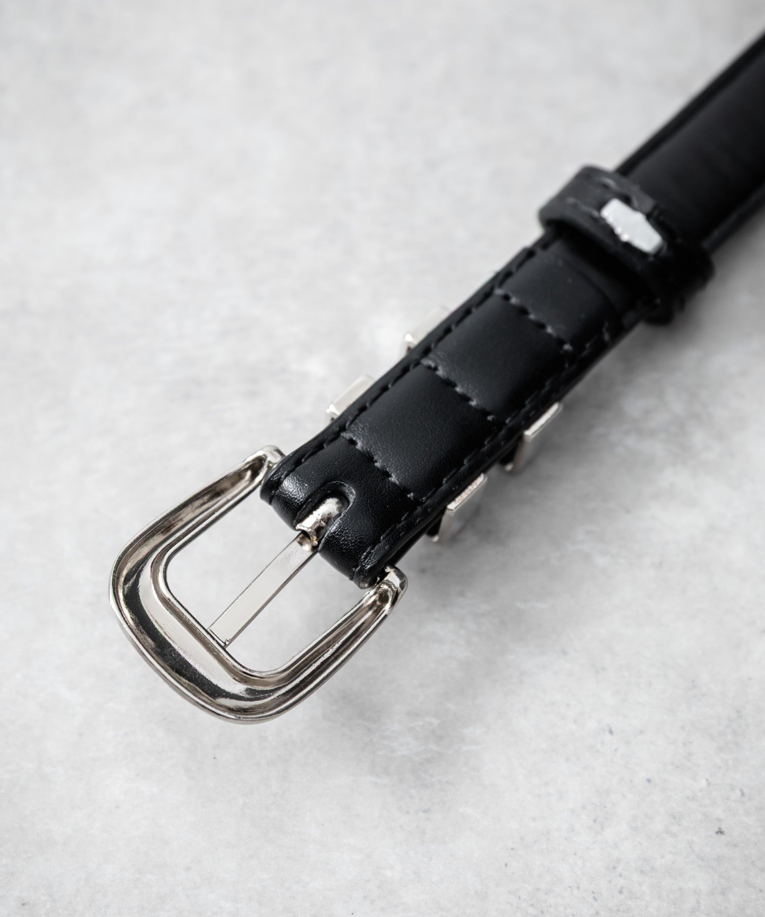 リアルレザー 本革 スクエアバックルベルト 15728