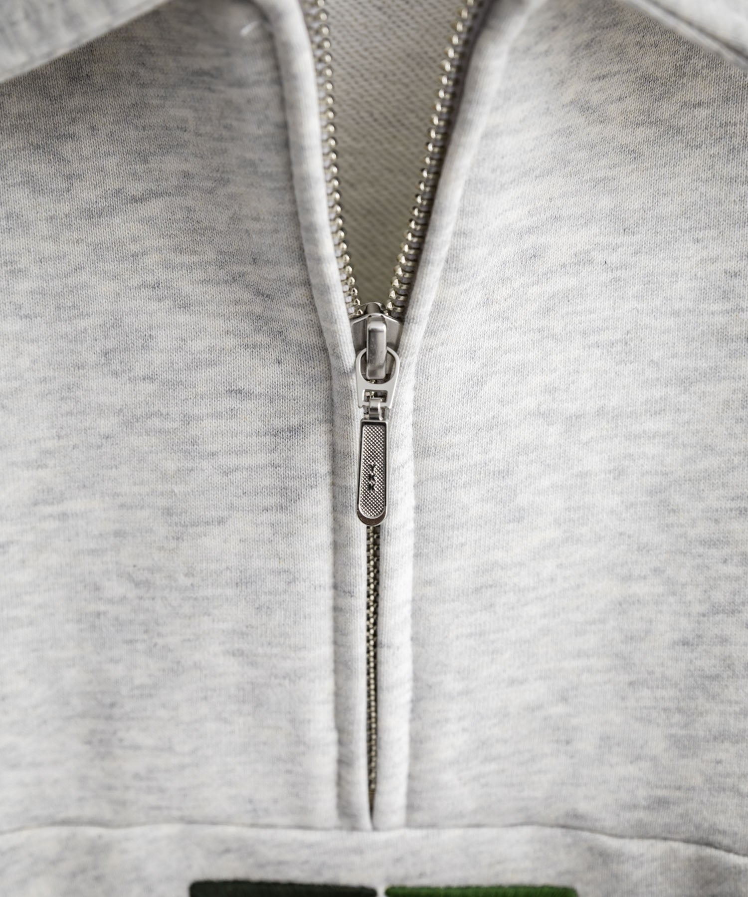 HUF ハフ SLATE QUARTER ZIP FLEECE オーバーサイズロゴ刺繍ハーフジップトレーナー