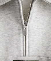 HUF ハフ SLATE QUARTER ZIP FLEECE オーバーサイズロゴ刺繍ハーフジップトレーナー