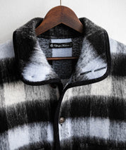 Upscape Audience アップスケープオーディエンス 日本製 国産 ECOLANAシャギーチェックスタンドオーバージャケット AUD7340 14898