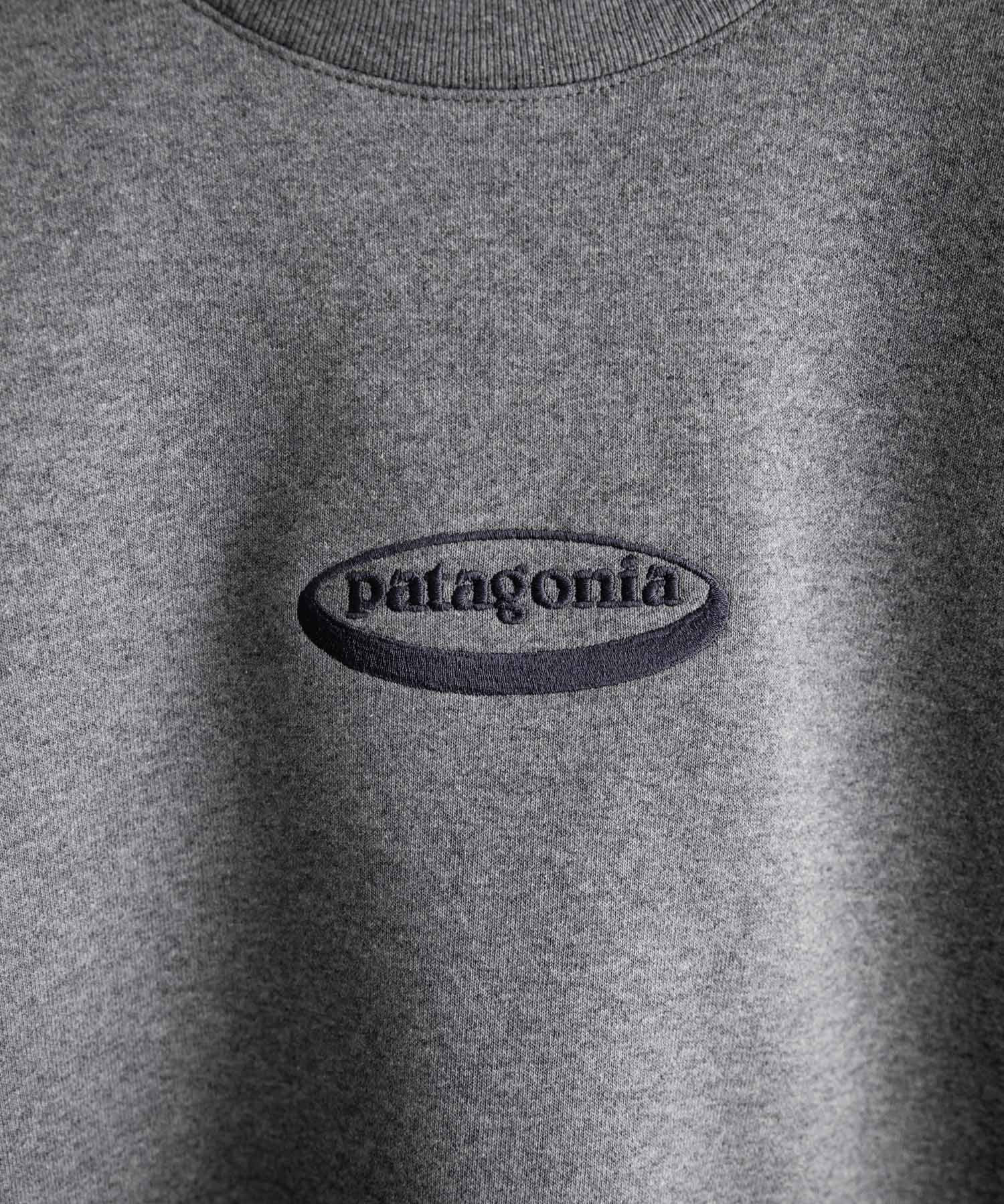 Patagonia M S 95 OVAL LOGO UPRISAL CREW SWEATSHIRT ロゴ刺繍裏起毛長袖スウェットトレーナー 16218