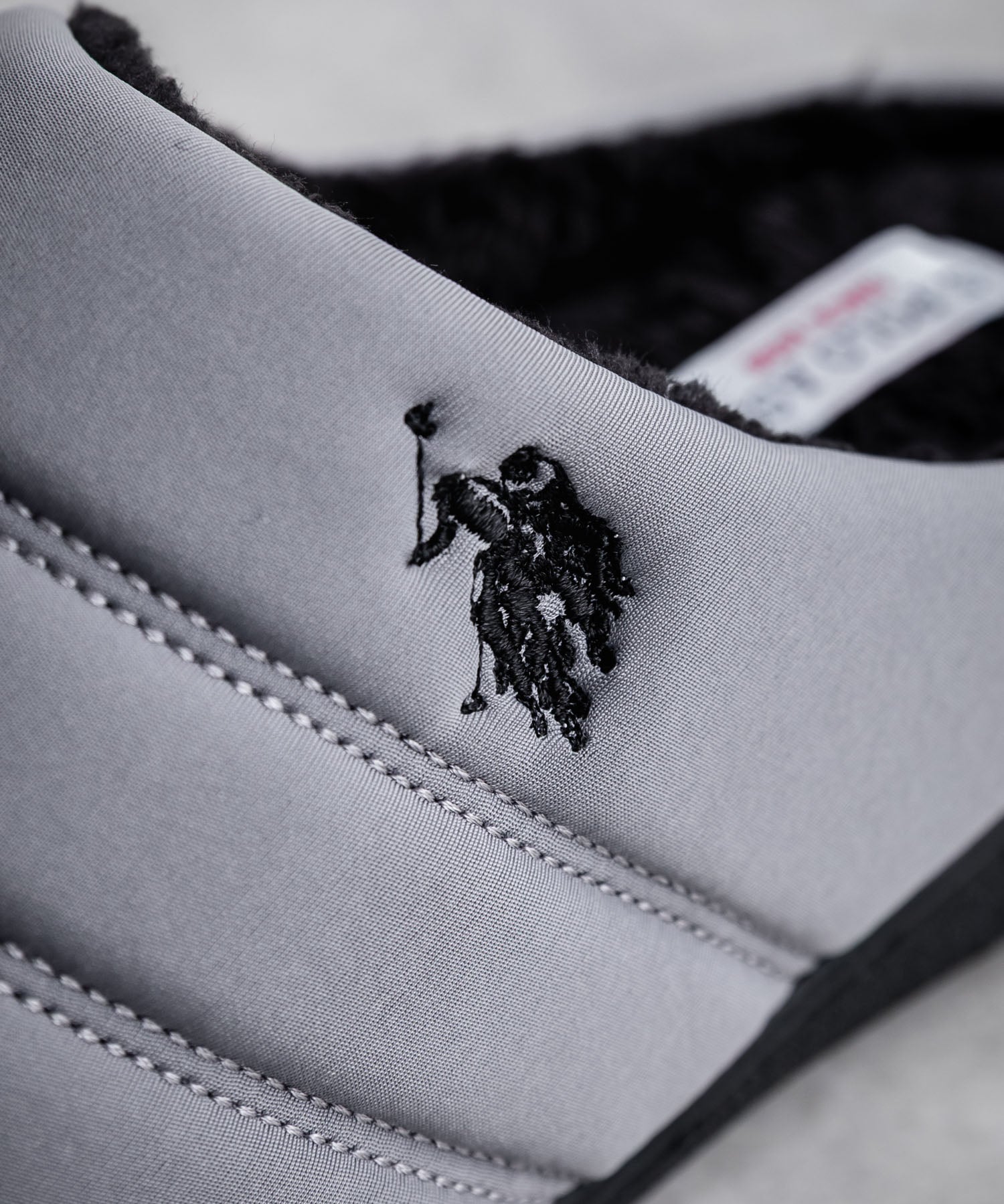 U.S. POLO ASSN. ユーエスポロアッスン 別注コラボ ワンポイントロゴ 無地/レオパード柄 ライニングボアモックシューズ 16102
