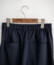 接触冷感 多機能素材リネンライク ワンタックセンタープレスワイドストレートイージーパンツ 15483