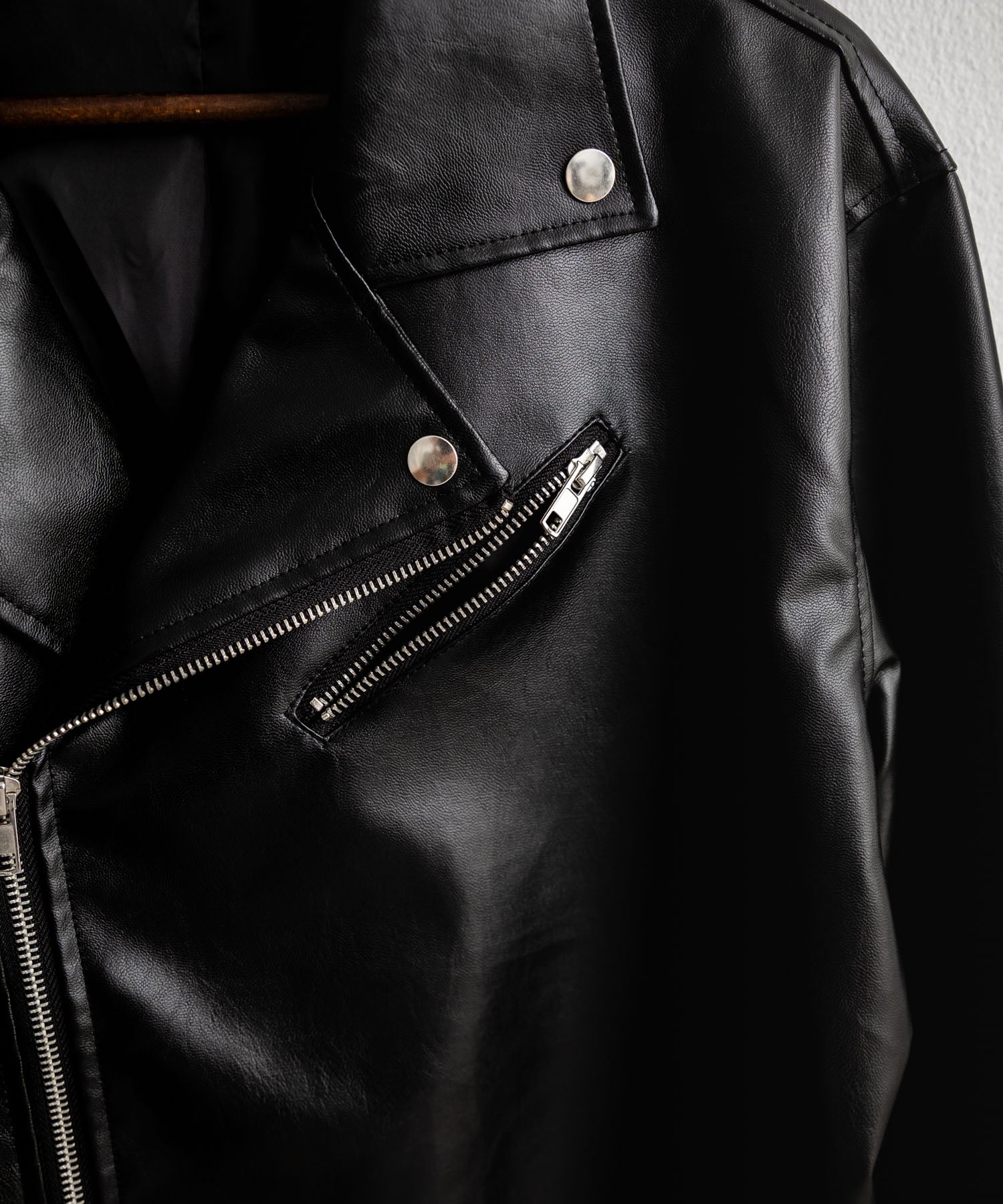 PUレザーダブルライダースジャケット 14682