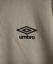 UMBRO アンブロ 別注コラボ オーバーサイズワンポイントロゴ刺繍ワッフルヘンリーネック半袖Tシャツ 15349