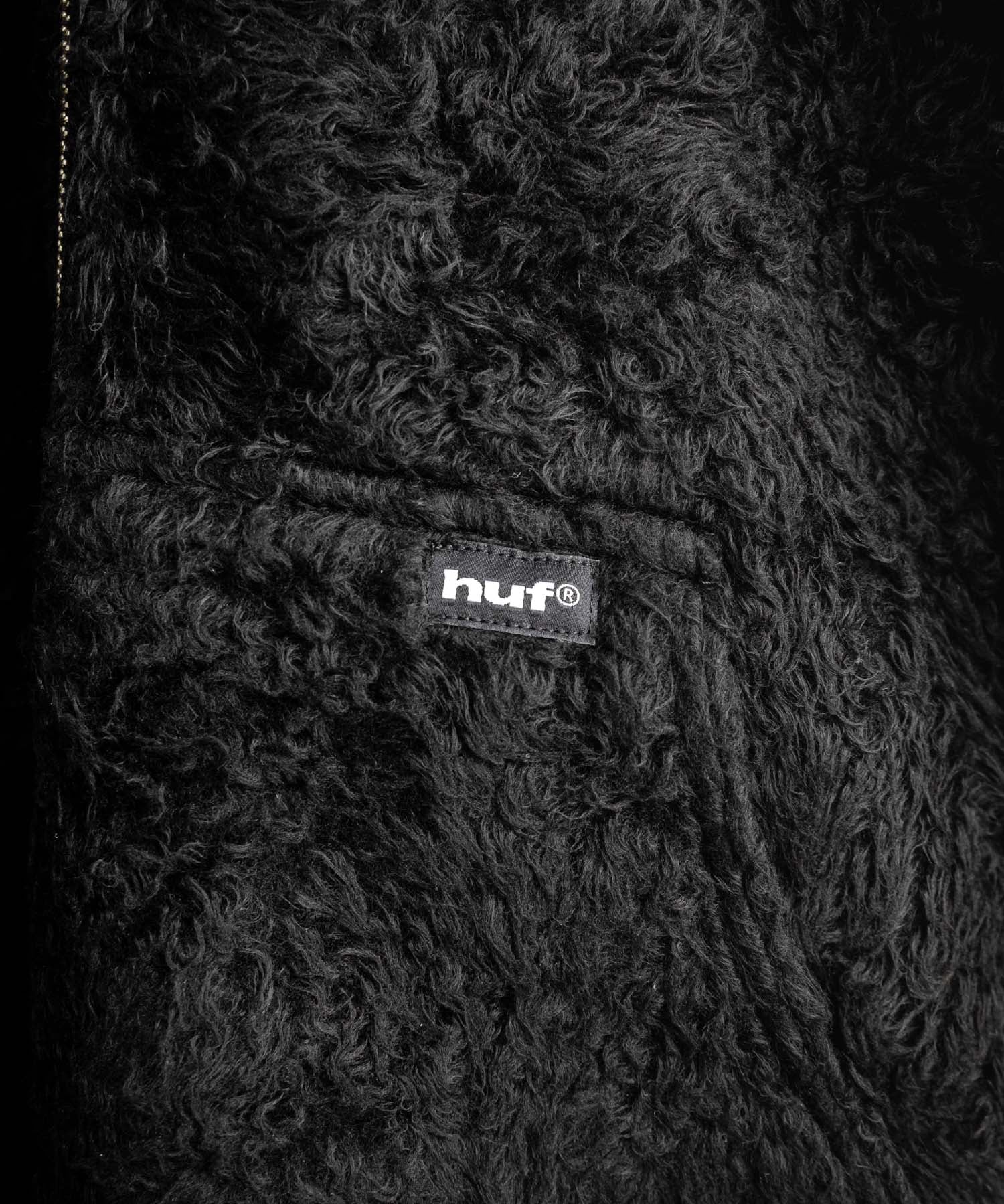 HUF ハフ CORSO HEAVYWEIGHT F/Z HOODIE オーバーサイズヘビーウェイトダブルジップボアフリースパーカー 15018