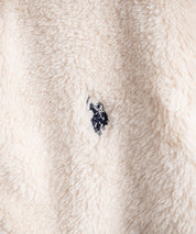 U.S. POLO ASSN. ユーエスポロアッスン ダブルフェイスボアフリースノーカラージップカーディガン/フルジップロゴ刺繍ボアジャケット 16583