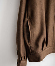 Upscape Audience アップスケープオーディエンス 日本製 国産 LANATEC ラナテック TECH メランジヘリンボンツイード 襟付きショートブルゾン AUD7364 14968