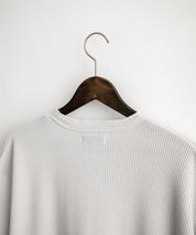 オーバーサイズ T/Cワッフルヘンリーネック半袖Tシャツ 15578