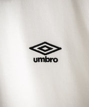 UMBRO アンブロ 別注コラボ オーバーサイズ鹿の子ワンポイントロゴ刺繍ハーフジップ半袖ポロシャツ 15347