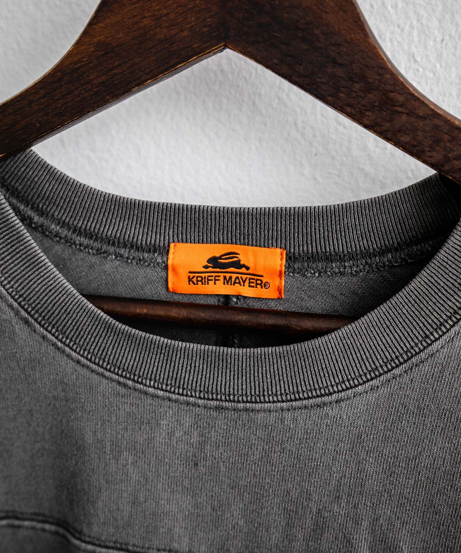 KRIFF MAYER クリフメイヤー オーバーサイズ ヘビーオンス天竺 ピグメント加工 フットボール七分袖Tシャツ 2435808