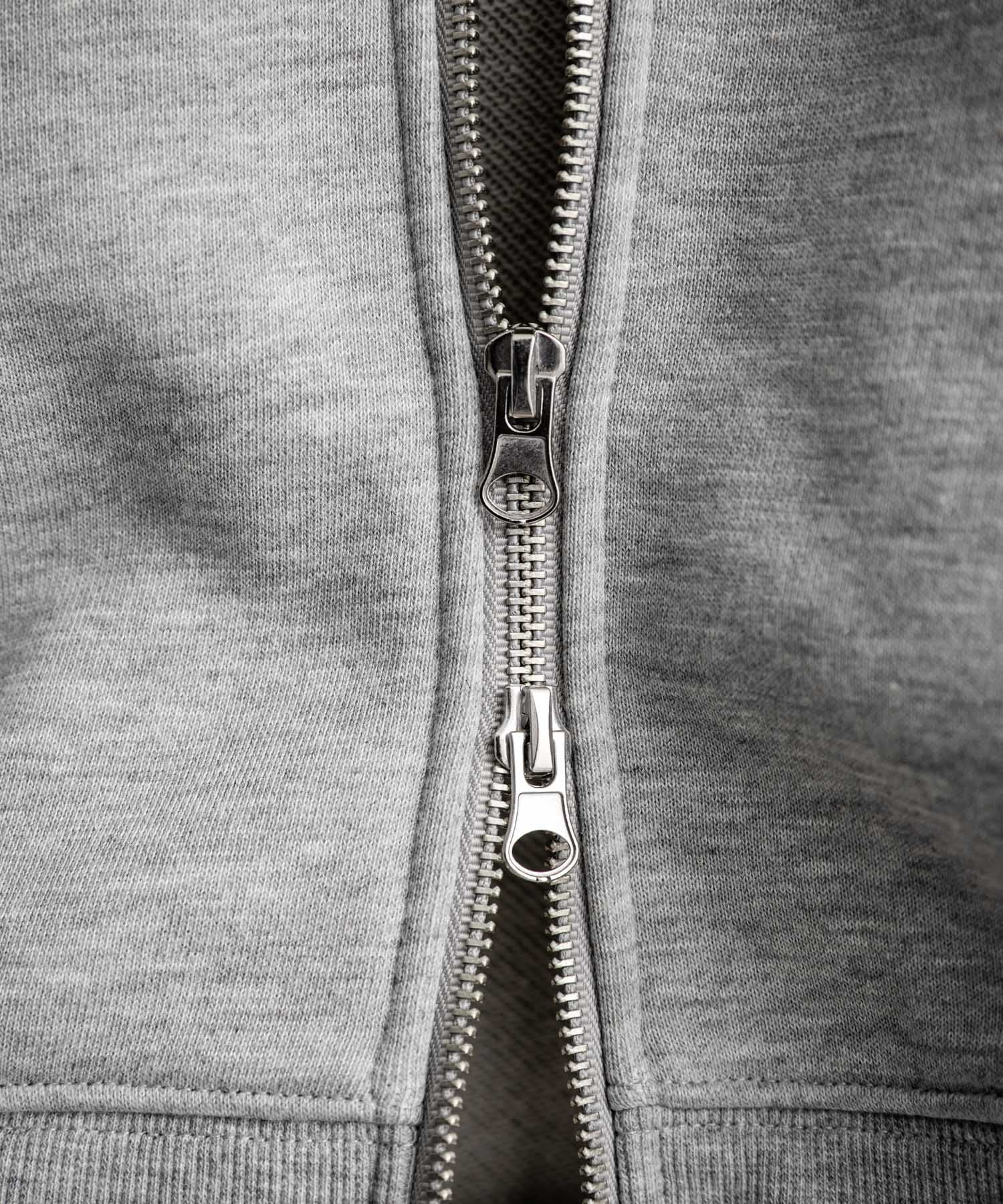 オーバーサイズ 裏毛ショート丈長袖ダブルジップパーカー 15435　【セットアップ可能】