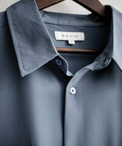 接触冷感 オーバーサイズとろみショート丈半袖シャツ/短丈ハーフスリーブシャツ 15366