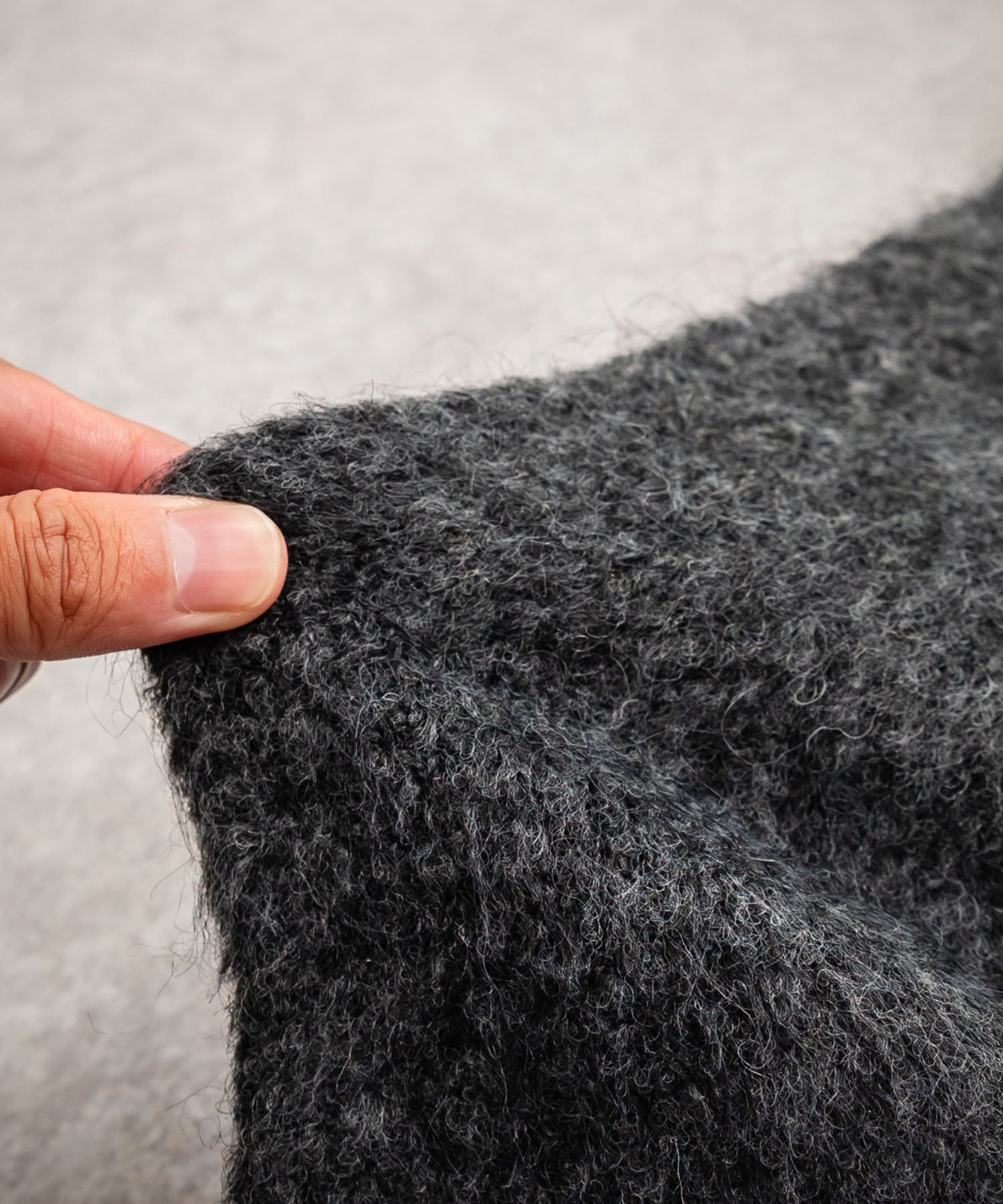 オーバーサイズウール混ミックス糸プルオーバーニットセーター 14548