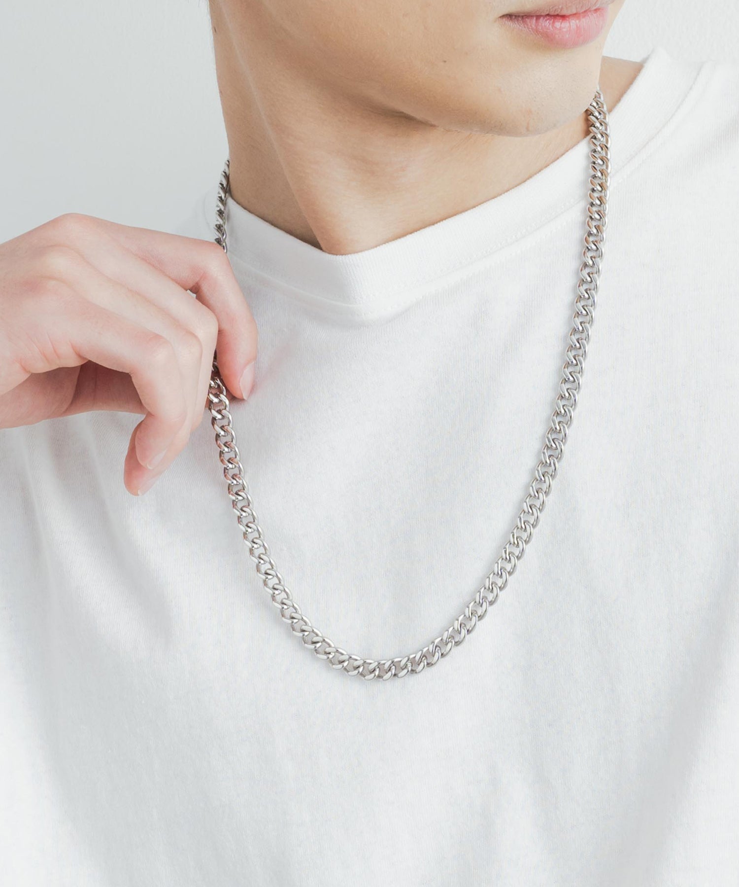 ステンレスデザインチェーンネックレス 11631